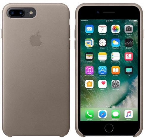 iPhone 7 Plus Leather Case - Taupe
