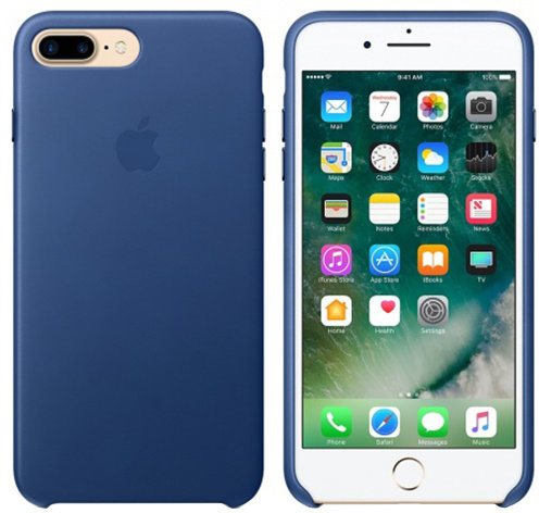 iPhone 7 Plus Leather Case - Sapphire
