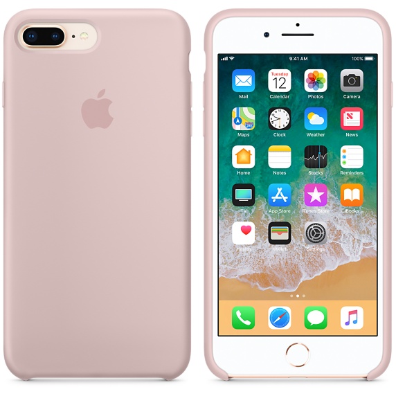 iPhone 8 Plus / 7 Plus Silicone Case - Pink Sand
