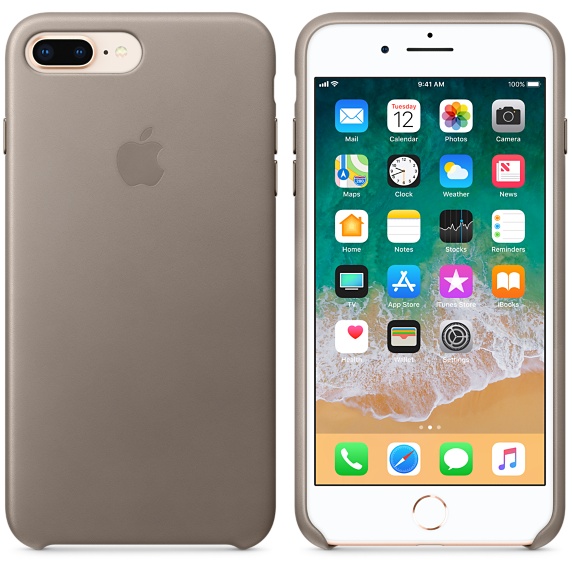 iPhone 8 Plus / 7 Plus Leather Case - Taupe
