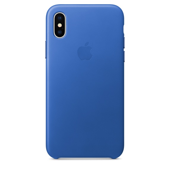iPhone X Leather Case - Electric Blue