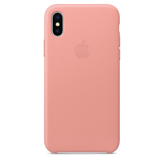 iPhone X Leather Case - Soft Pink