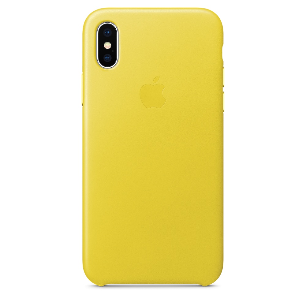 iPhone X Leather Case - Spring Yellow