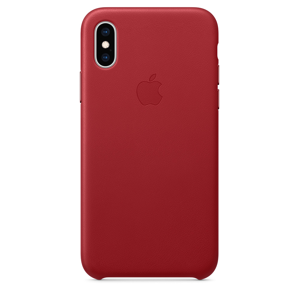 iPhone XS Leather Case - (PRODUCT)RED