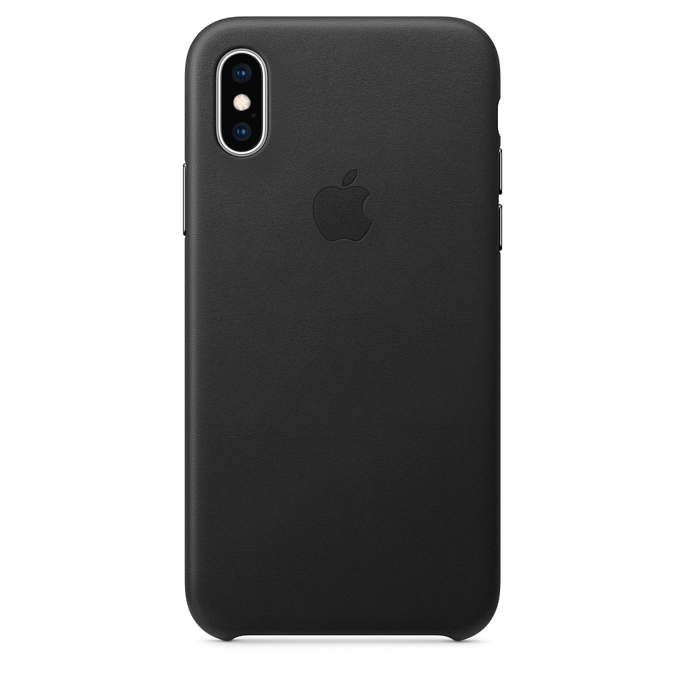 iPhone XS Leather Case - Black