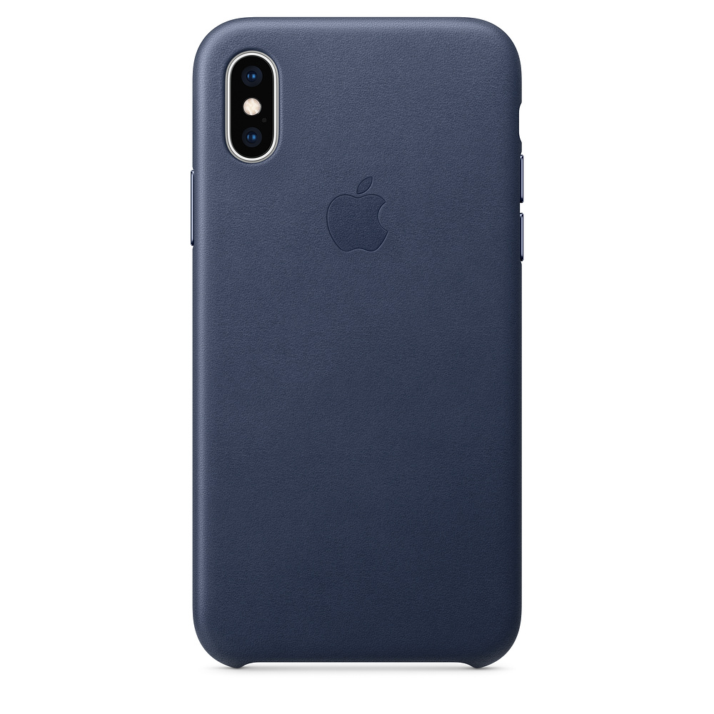 iPhone XS Leather Case - Midnight Blue 