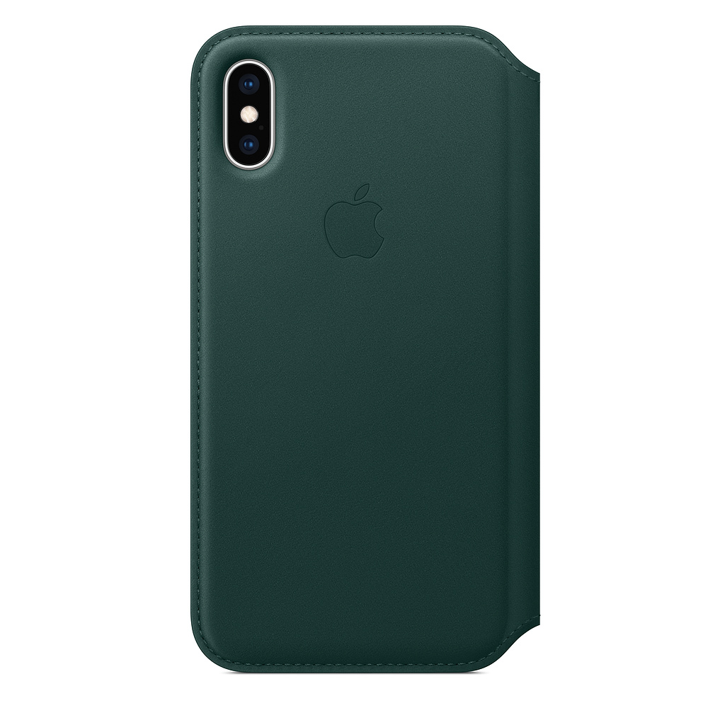 iPhone XS Leather Folio - Forest Green 
