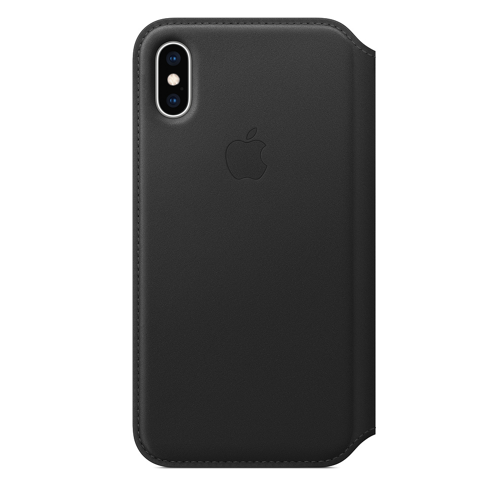 iPhone XS Max Leather Folio - Black 
