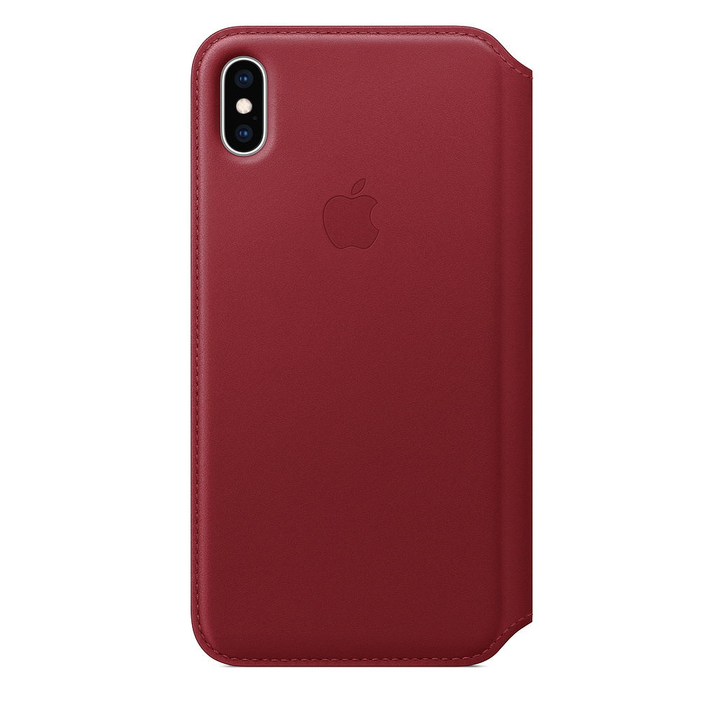 iPhone XS Max Leather Folio - (PRODUCT)RED 