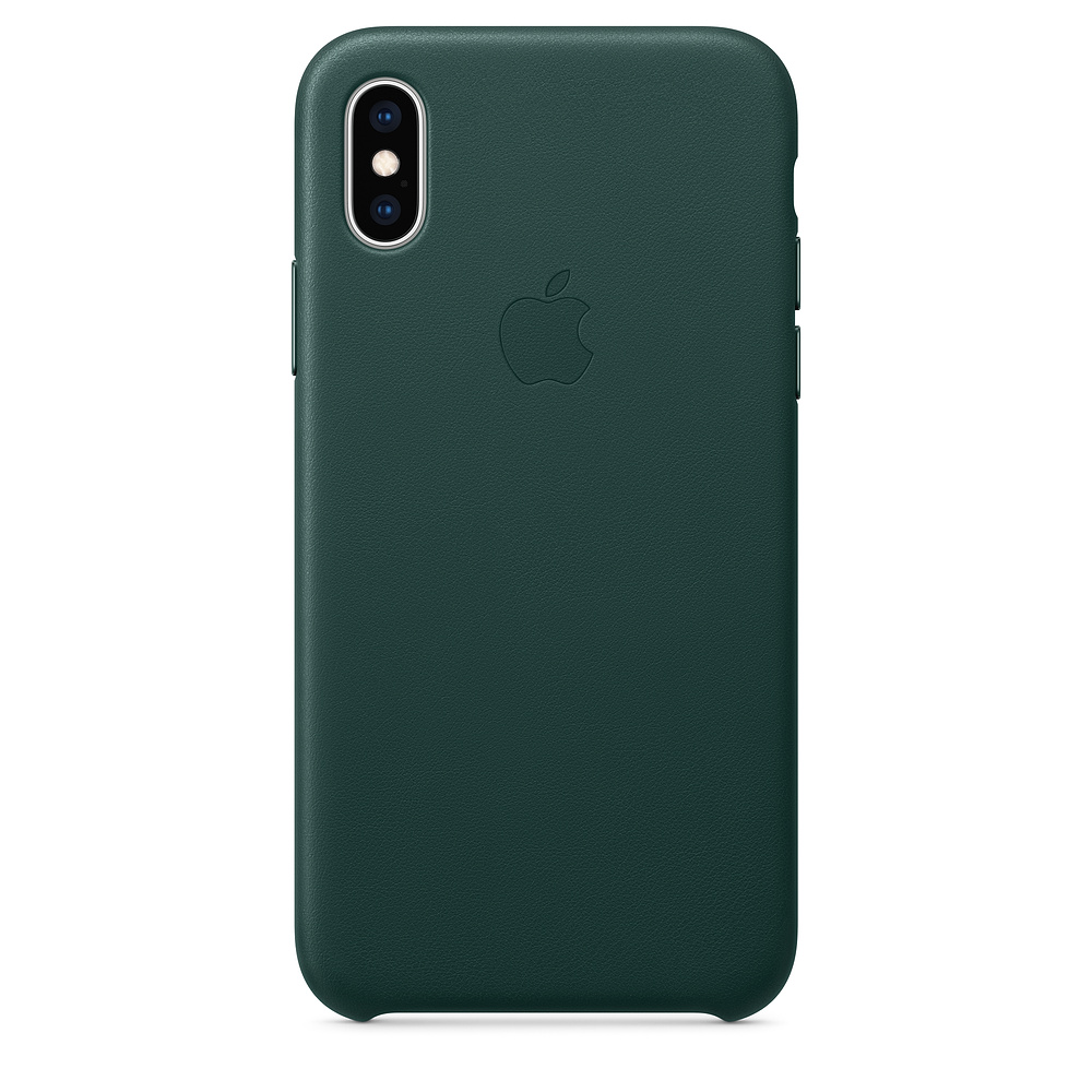 iPhone XS Max Leather Case - Forest Green 