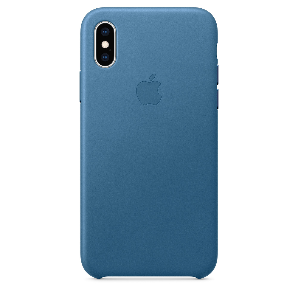 iPhone XS Max Leather Case - Cape Cod Blue 