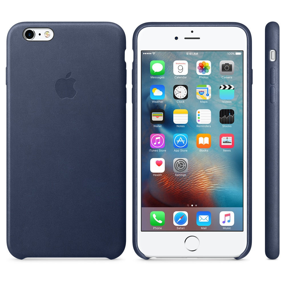 iPhone 6S Plus Leather Case Midnight Blue