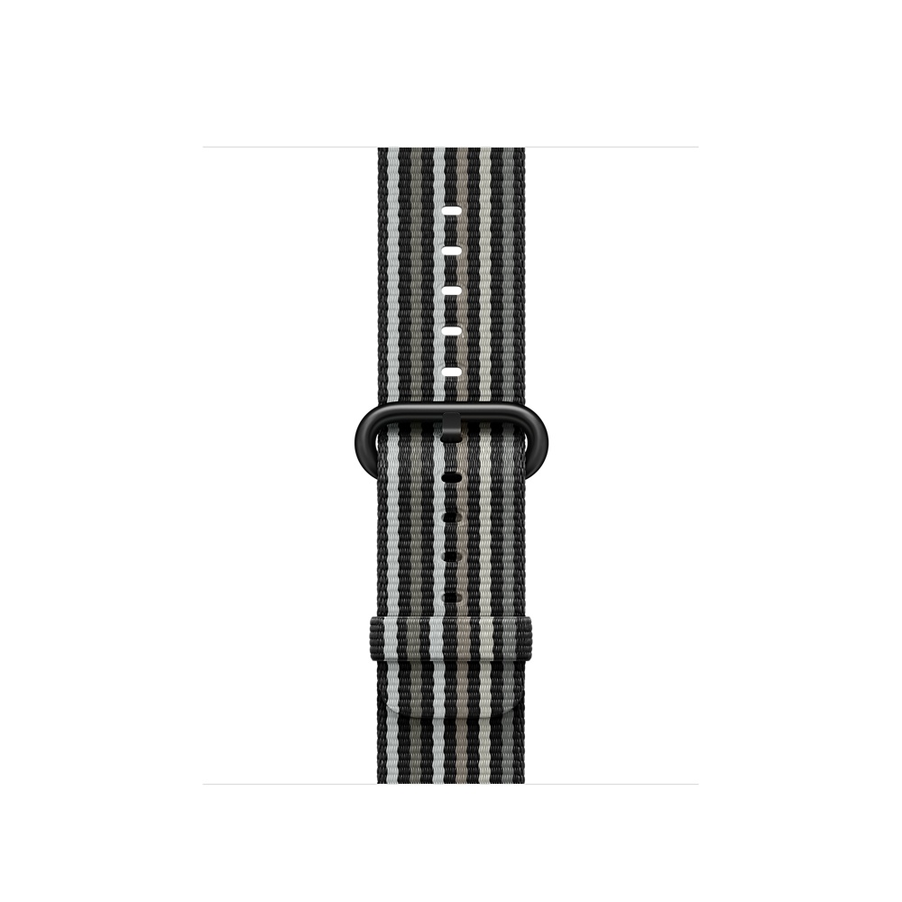 Watch Acc/38/Black Stripe Woven Nylon