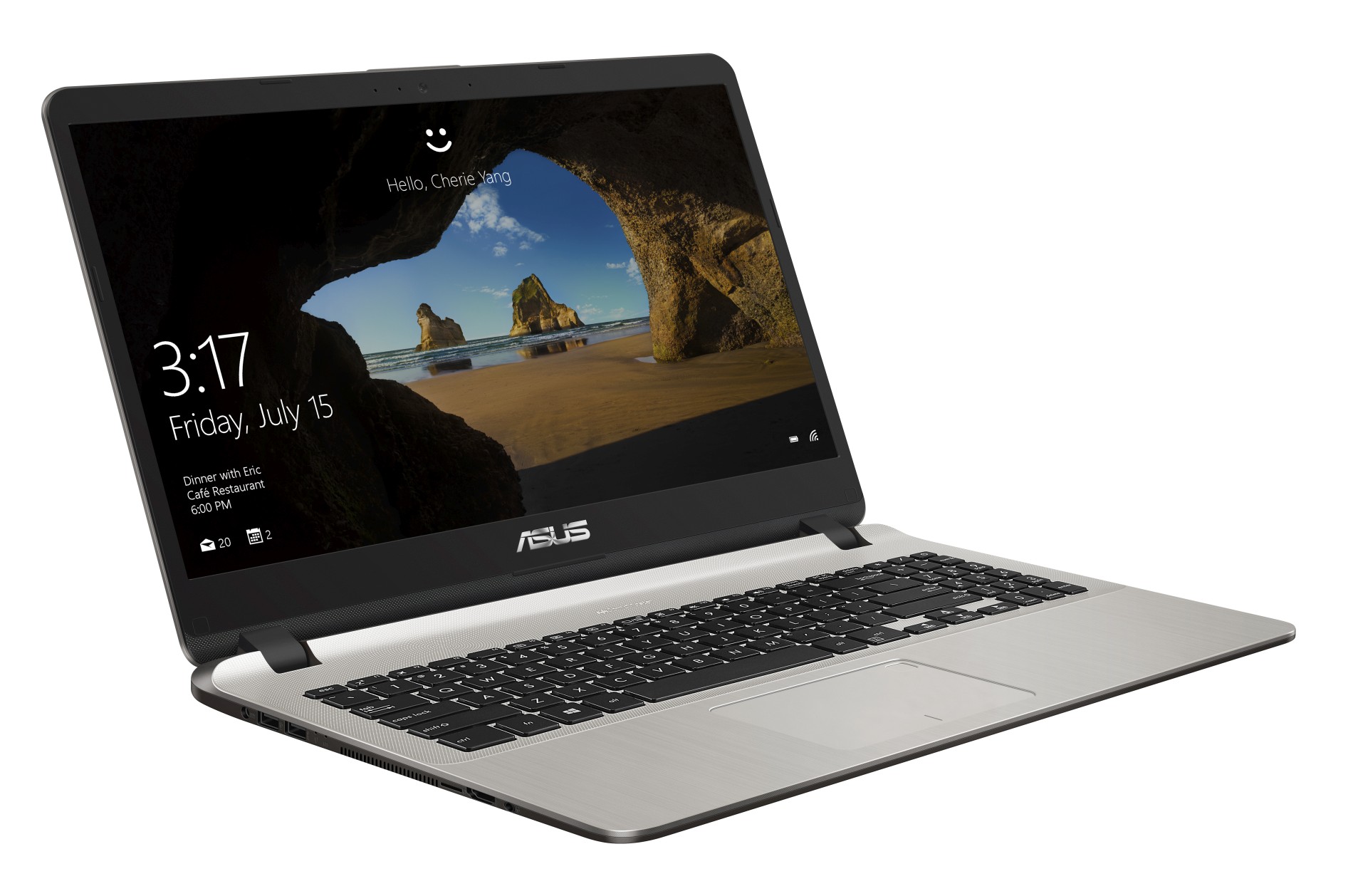 ASUS X507UA 15,6' FHD matn�|Intel Core i3-7020U|256GB SSD|4GB DDR4|Intel HD 520|Windows 10|zlat�