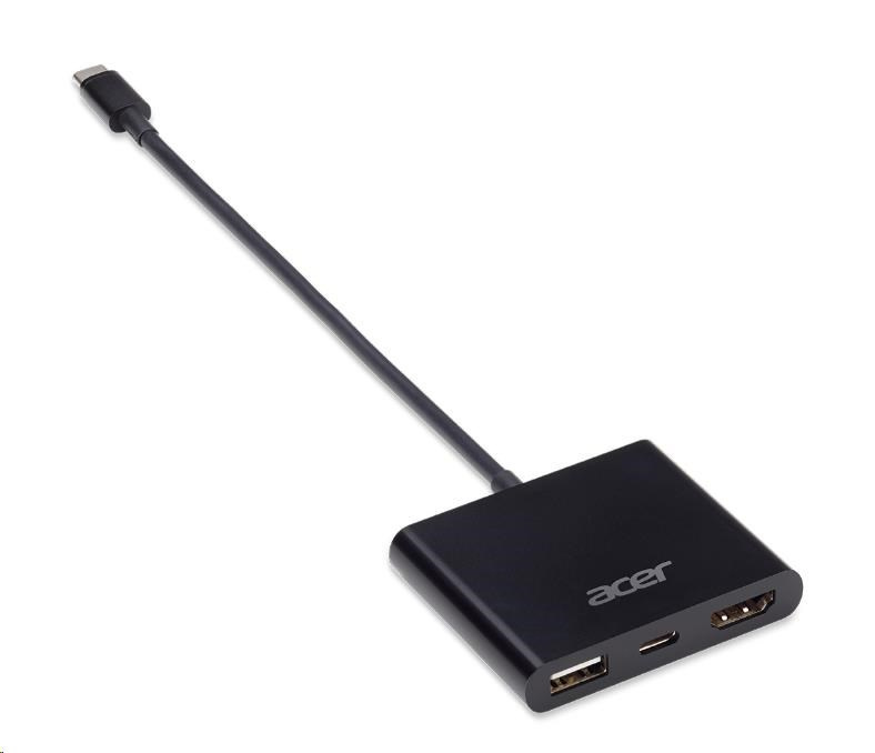 Acer DONGLE USB-C to HDMI/USB-A/USB-C (support Power Delivery) �ern�