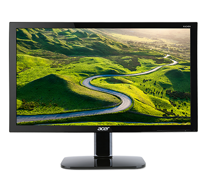 24' LCD Acer KA240H - TN,FullHD,5ms,60Hz,250cd/m2, 100M:1,16:9,DVI,HDMI,VGA 