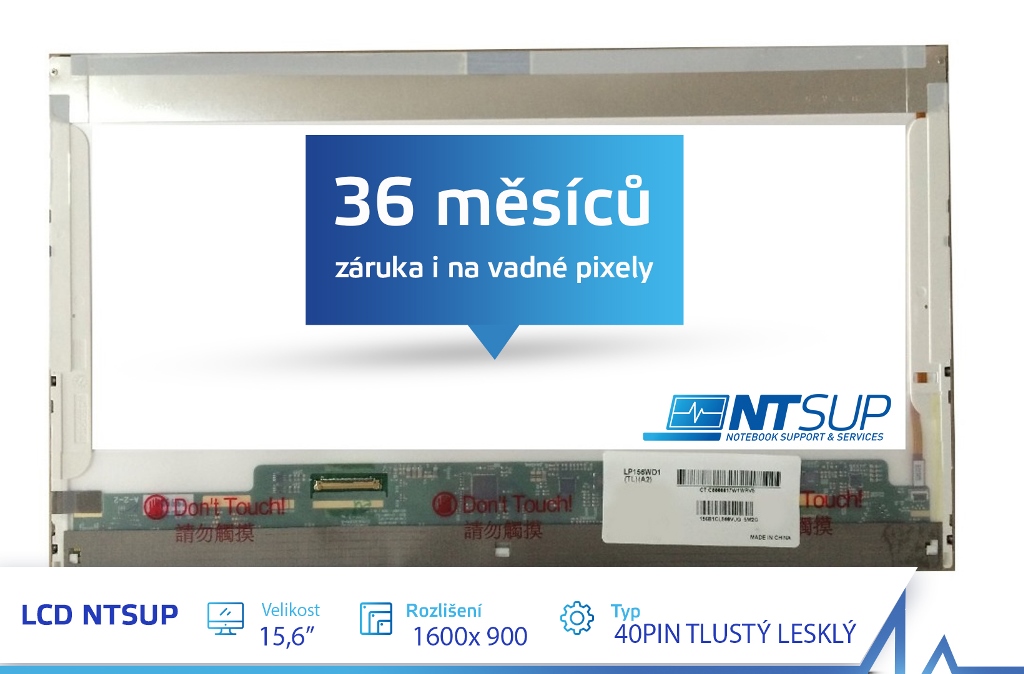 LCD PANEL NTSUP 15,6' 1600X900 40PIN TLUST� LESKL� 