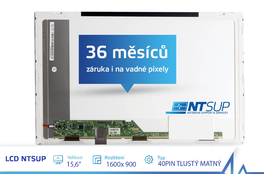 LCD PANEL NTSUP 15,6' 1600X900 40PIN TLUST� MATN� 