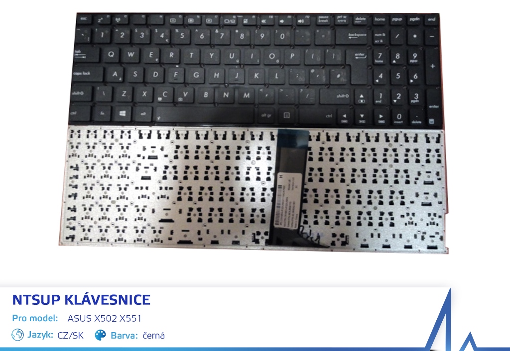 NTSUP Kl�vesnice Asus X502 X551 �ern� CZ/SK