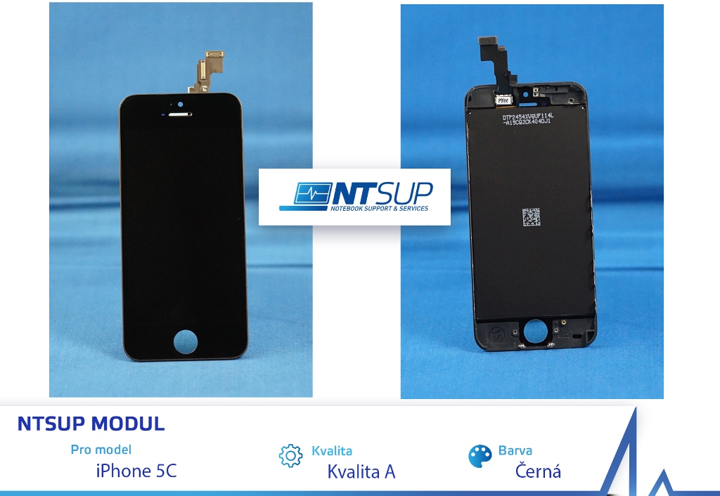NTSUP LCD modul iPhone 5C �ern� kvalita A 