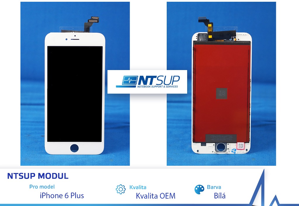 NTSUP LCD modul iPhone 6 PLUS b�l� kvalita B 