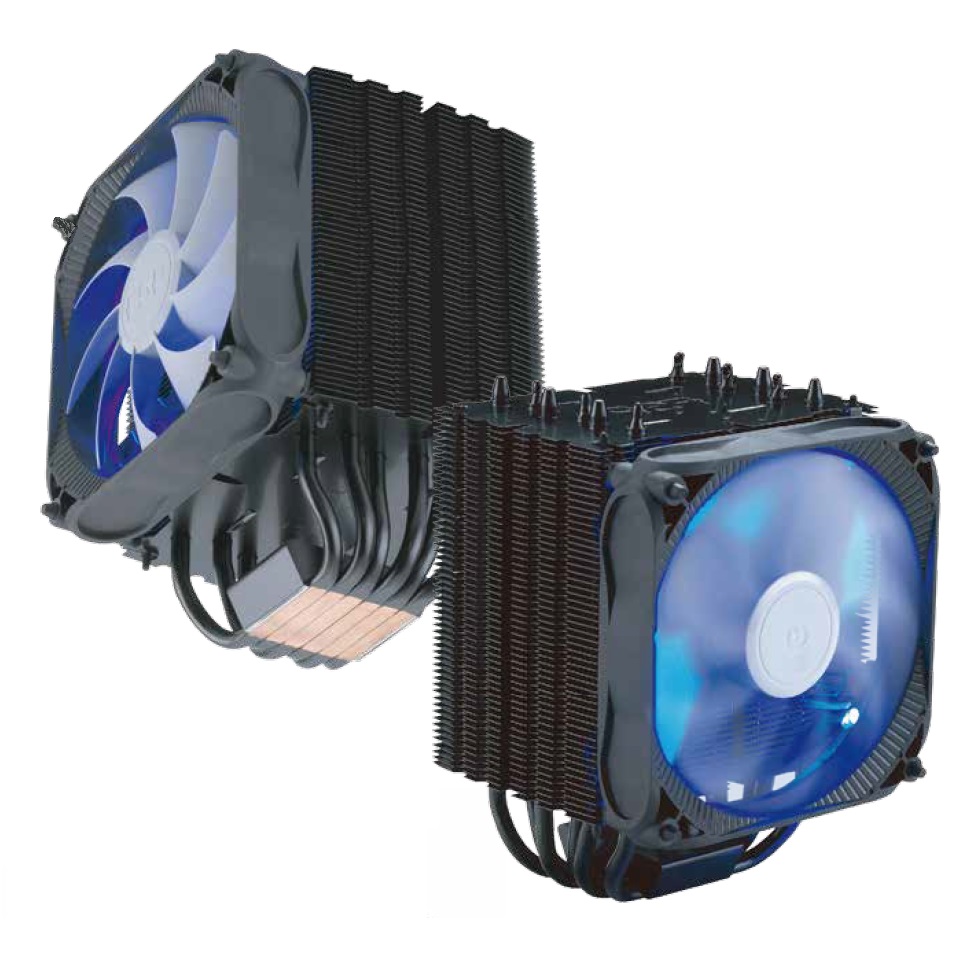 FSP/Fortron Chladi� CPU Windale 6 Cooler AC601, 6 Heat-Pipe, 240W TPD, 120 mm PWM blue LED