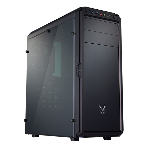 FSP/Fortron ATX Midi Tower CMT120A Black, pr�hledn� bo�nice