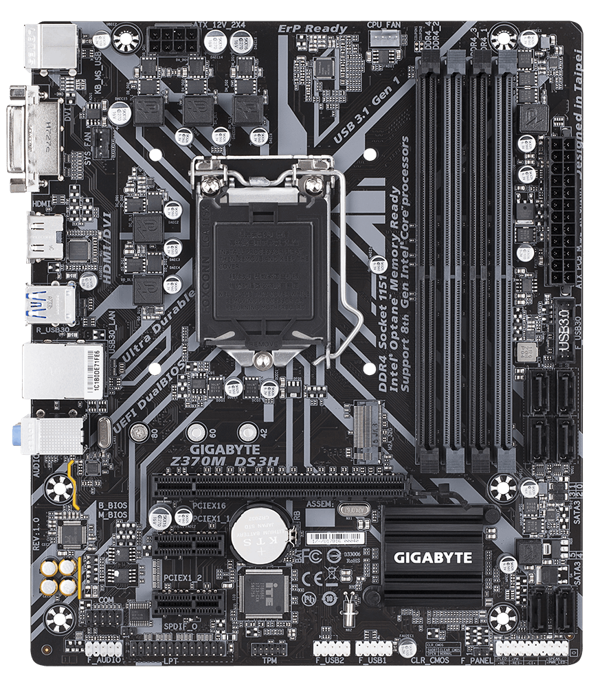 GIGABYTE Z370M DS3H (rev. 1.0)