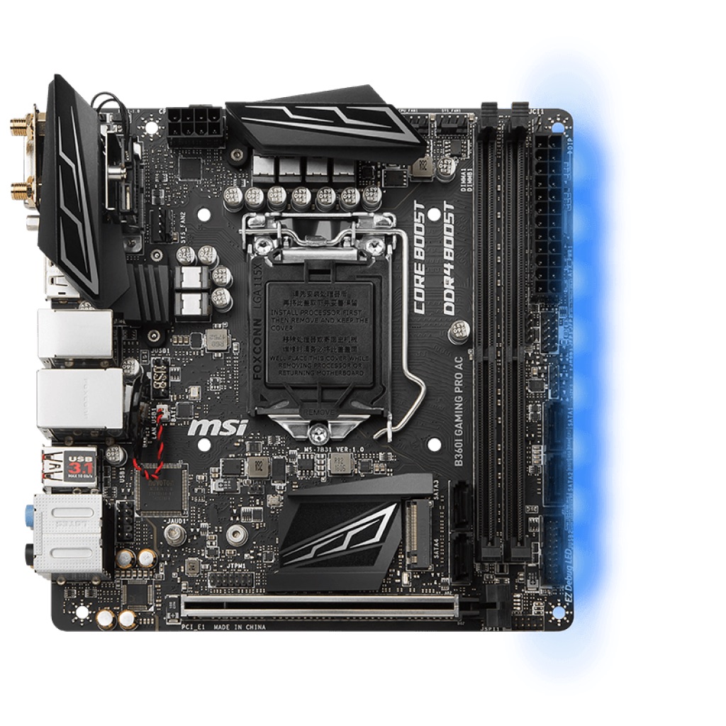 MSI B360I GAMING PRO AC + led p�sek