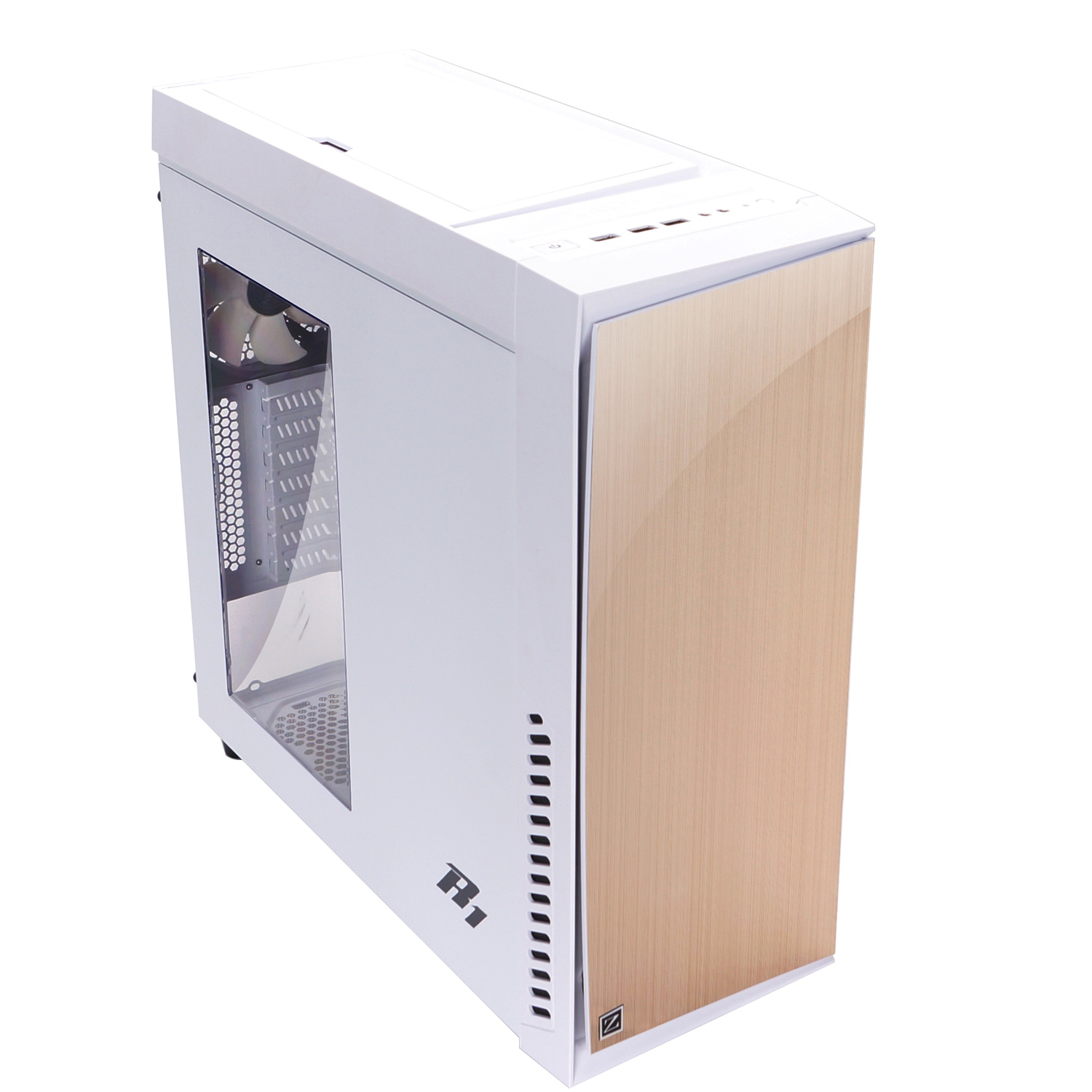 case Zalman miditower R1 WHITE, mATX/ATX, pr�hledn� bok, bez zdroje, USB3.0, b�l�