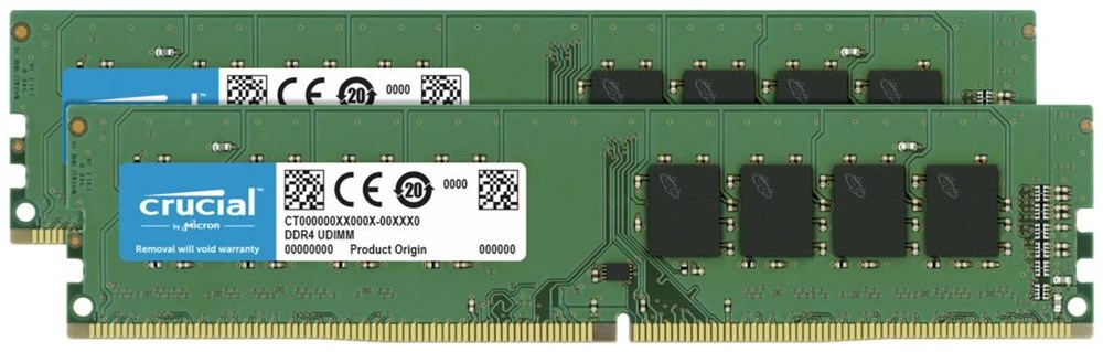 16GB DDR4-2666 MHz Crucial CL19 SRx8, 2x8GB