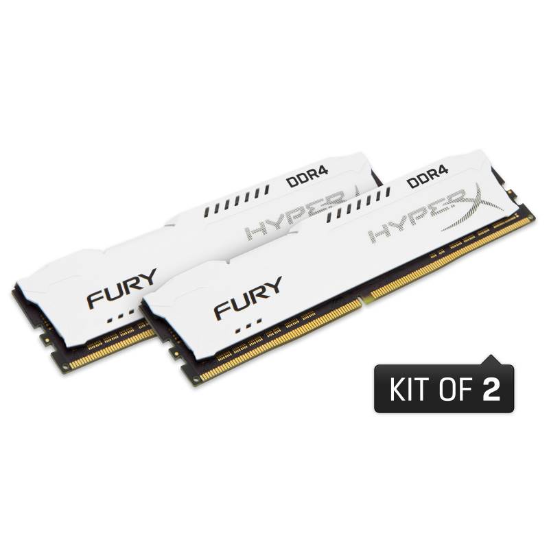 16GB DDR4 2666MHz CL16 DIMM 1Rx8 HyperX FURY White, 2x8GB