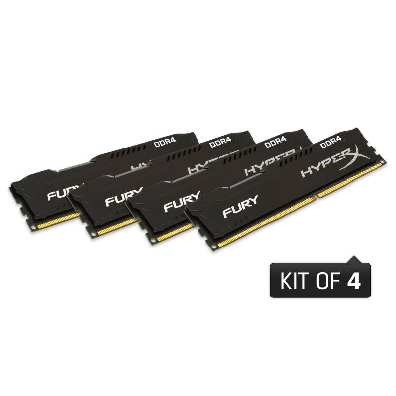 32GB DDR4 2666MHz CL16 DIMM 1Rx8 HyperX FURY Black, 4x8GB