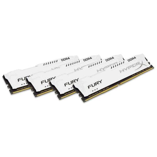 64GB DDR4 2133MHz CL14 DIMM HyperX FURY White, 4x16GB