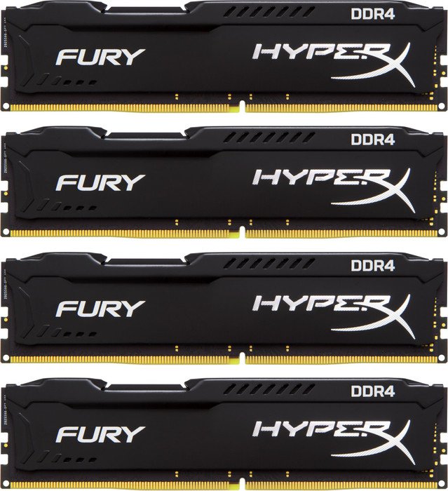 32GB DDR4 2933MHz CL17 HyperX FURY Black, 4x 8GB