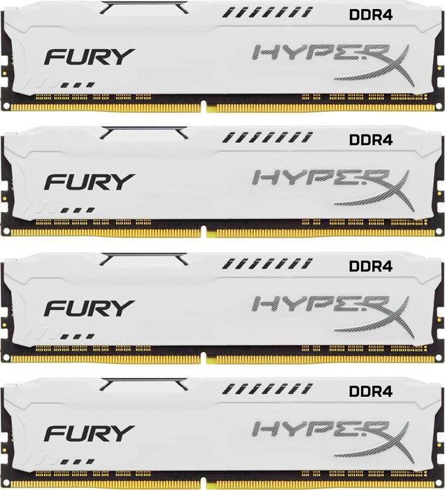 32GB DDR4 2933MHz CL17 HyperX FURY White, 4x 8GB