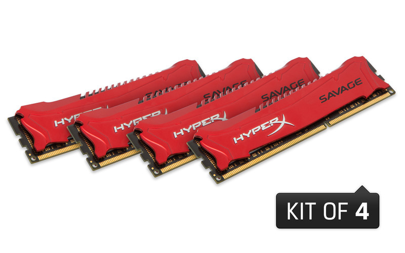 32GB DDR3-1600MHz CL9 Kingston Savage XMP, 4x8GB