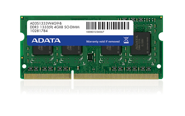 SO-DIMM 4GB DDR3 1333MHz C9 ADATA retail SR