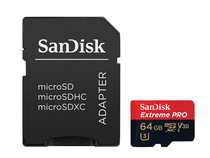 SanDisk Extreme Pro microSDXC 64GB 100MB/s + ada.