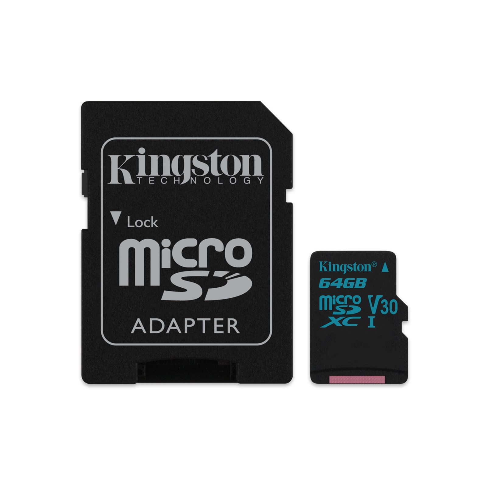 64GB microSDXC Kingston Canvas Go UHS-I U3 V30 90R/45W + SD adapt�r