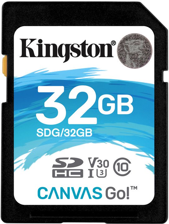 32GB SDHC Kingston Canvas Go U3 V30 90R/45W