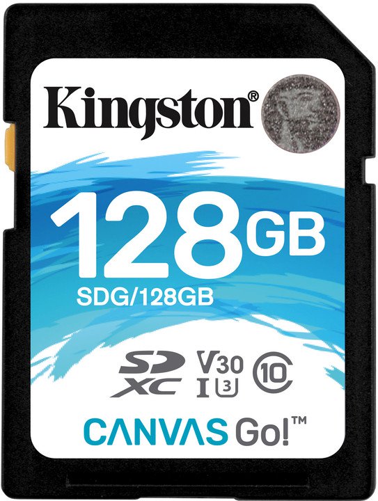 128GB SDXC Kingston Canvas Go U3 V30 90R/45W