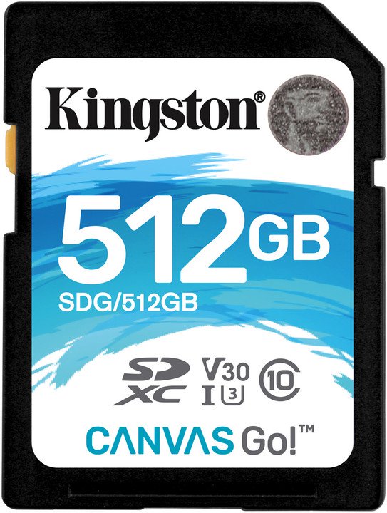 512GB SDXC Kingston Canvas Go U3 V30 90R/45W