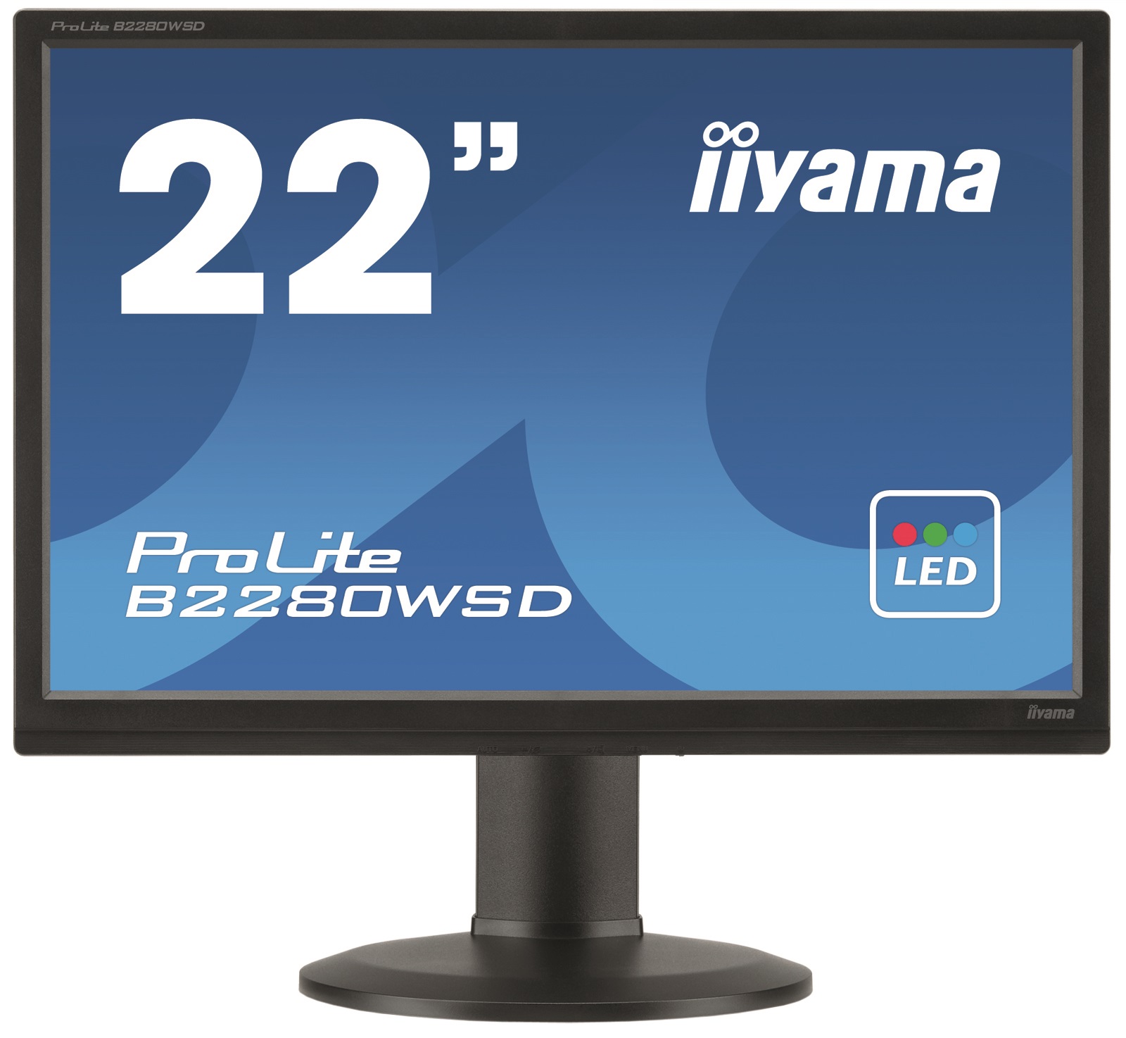 22'LCD iiyama B2280WSD-B1 - 5ms, 250cd/m2, 16:10, 1000:1, VGA, DVI, repro, pivot, v��k.nastav.,�ern�