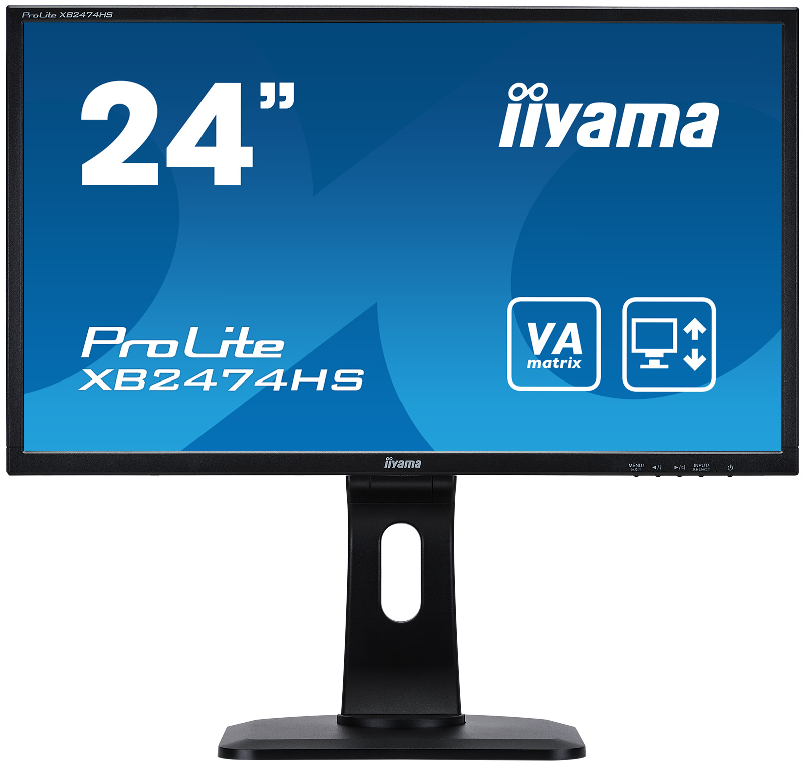 24' iiyama XB2474HS-B1 - VA,FullHD,4ms,250cd/m2, 3000:1,16:9,VGA,HDMI,DP,repro.,v��ka,pivot