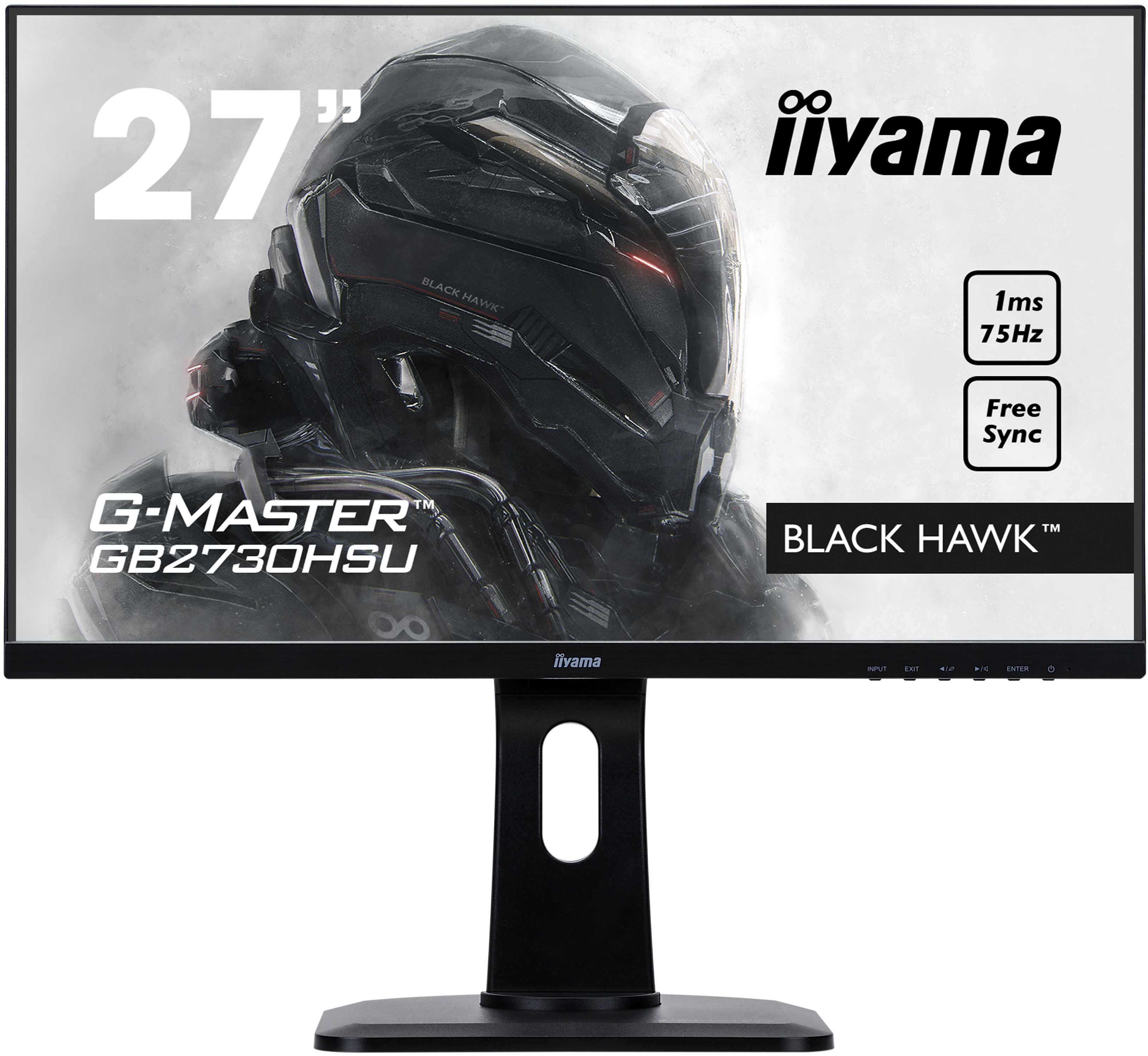 27' iiyama G-Master GB2730HSU-B1 - TN,FullHD,1ms,300cd/m2, 1000:1,16:9,HDMI,DP,VGA,repro,pivot,v��ka