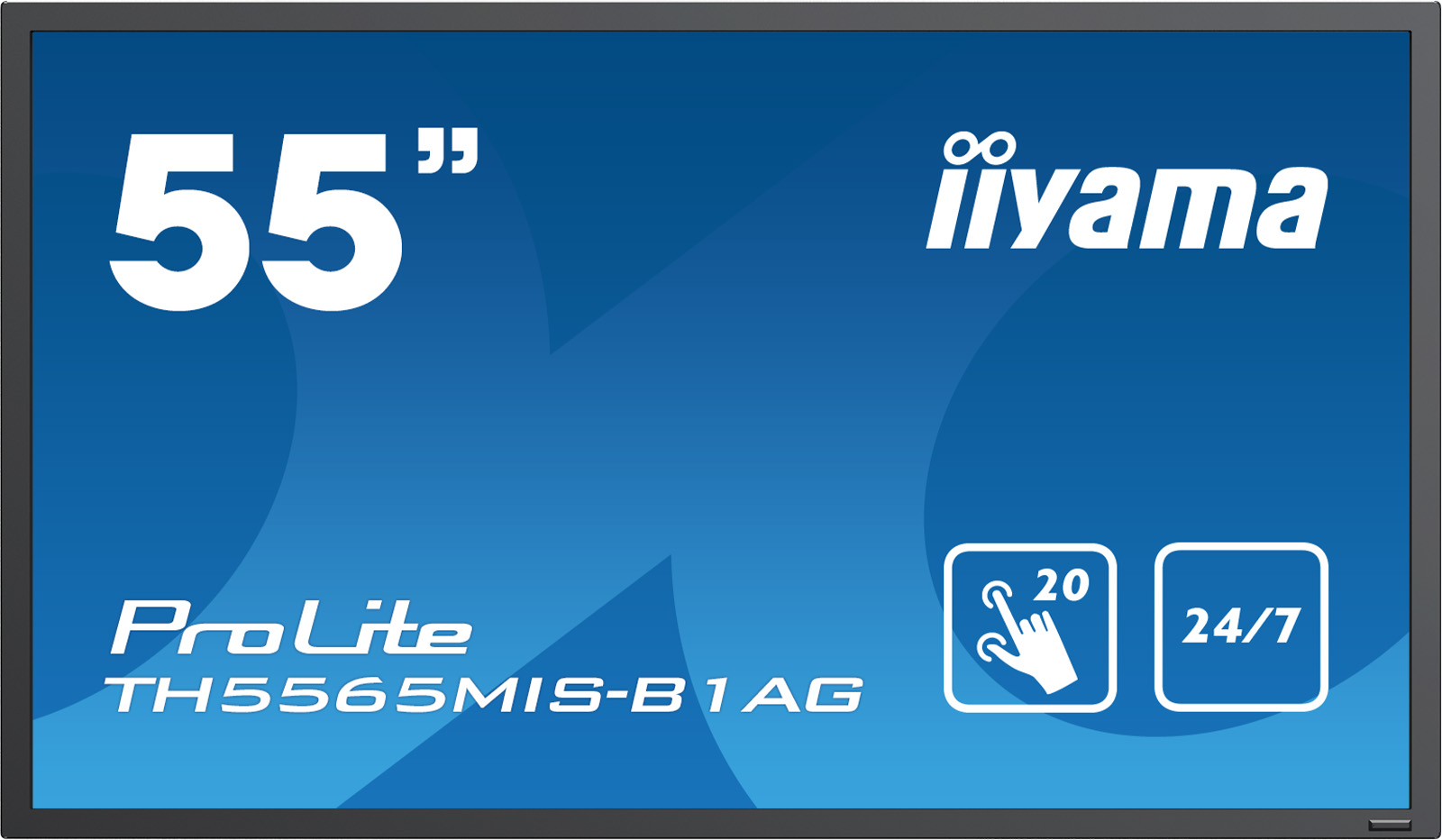 55' LCD iiyama ProLite TH5565MIS-B1AG -IPS,20dotyk.bod�,12ms,1100:1,400cd,FHD,24/7,USBmedplay,�ern�