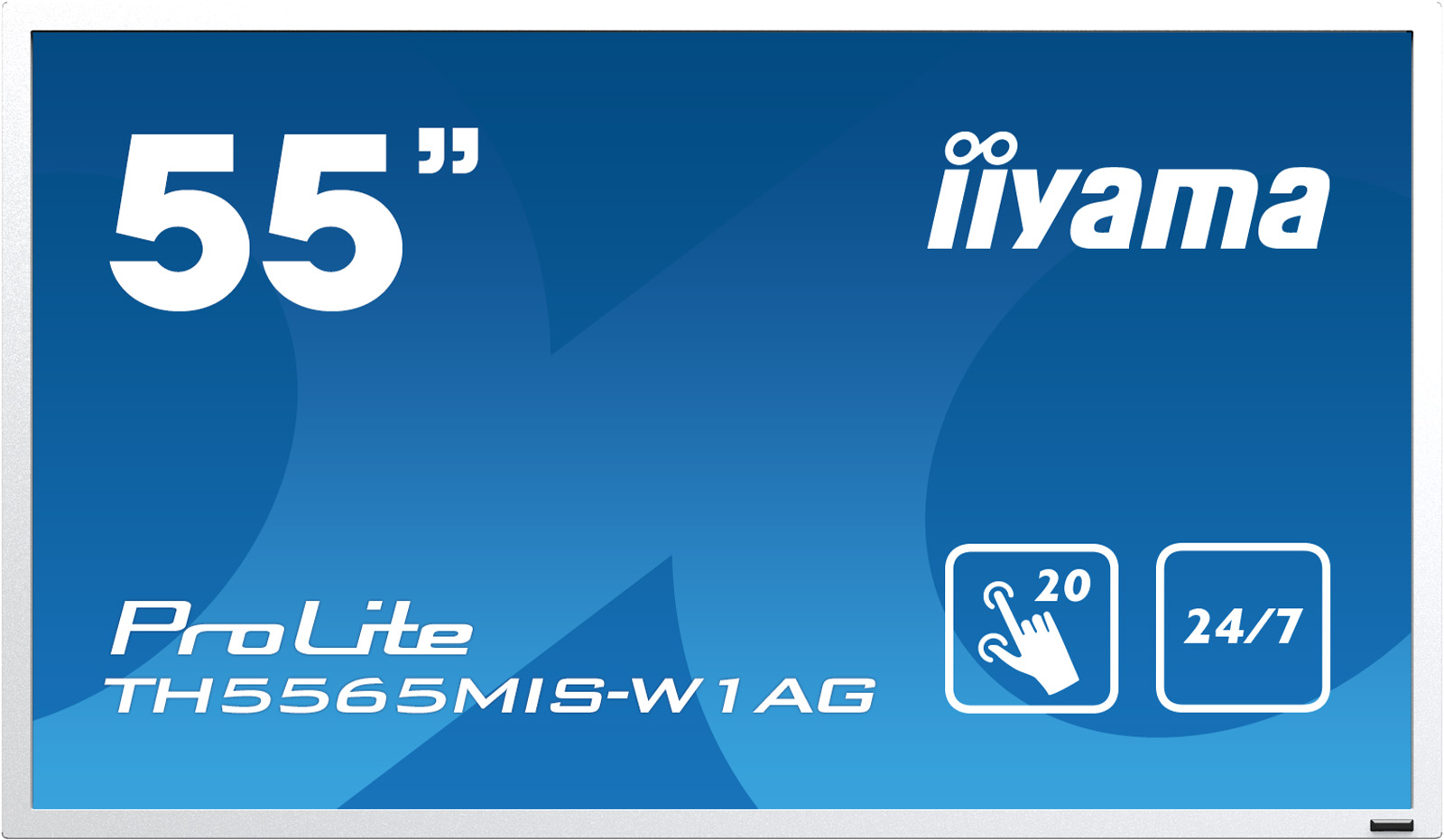 55' LCD iiyama ProLite TH5565MIS-W1AG -IPS,20dotyk.bod�,12ms,1100:1,400cd,FHD,24/7,USBmedplay,b�l�