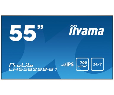 55' LCD iiyama ProLite LH5582SB-B1 -FullHD,IPS,8ms,700cd,USB media player,RJ45,RS232C,repro,OPS,24/7