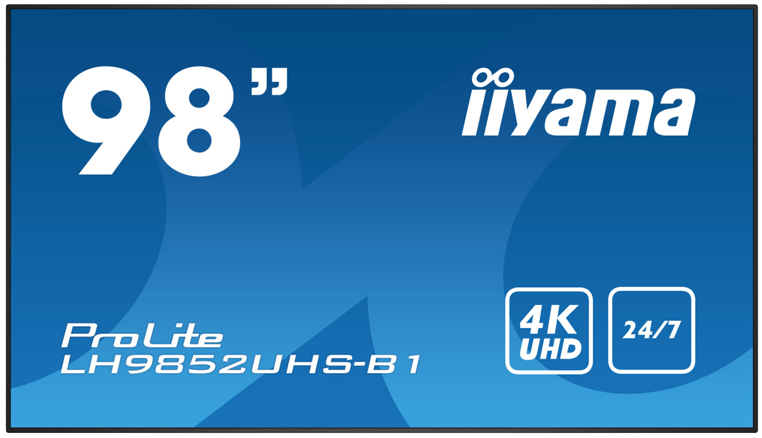 98' iiyama LH9850UHS-B1 - S-IPS,4K UHD,8ms,500cd/m2, 1300:1,16:9,komponent.,HDMI,DP,USB,RS232,repro. 